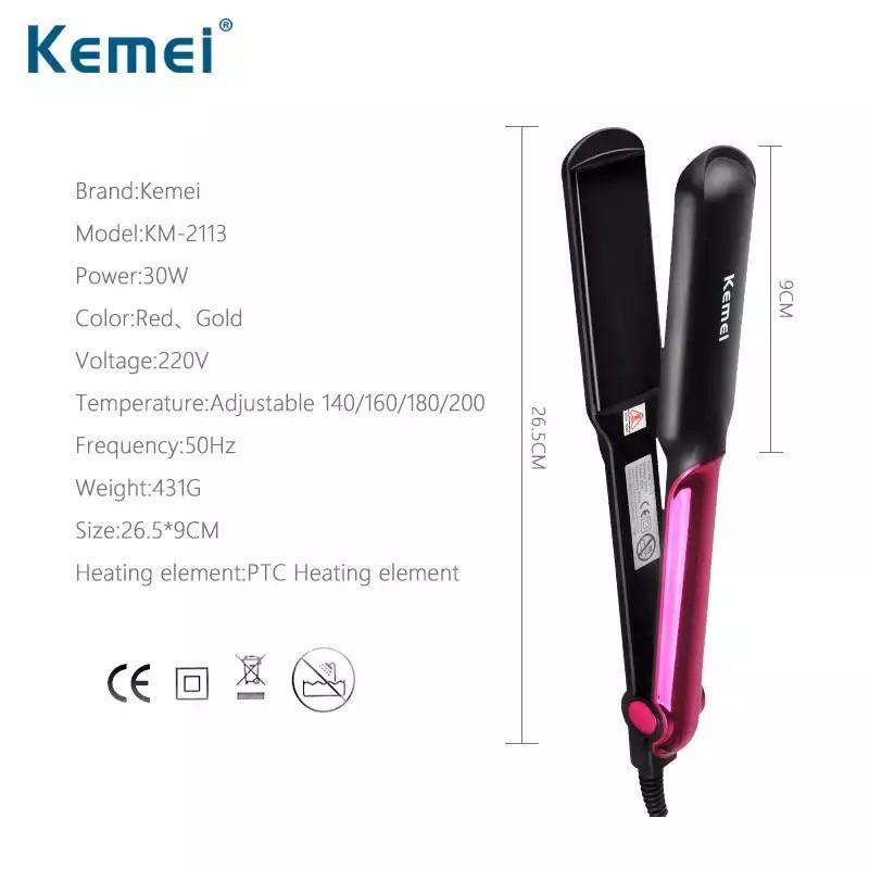 Hair Straightener Curling Irons - Kemei KM-2113