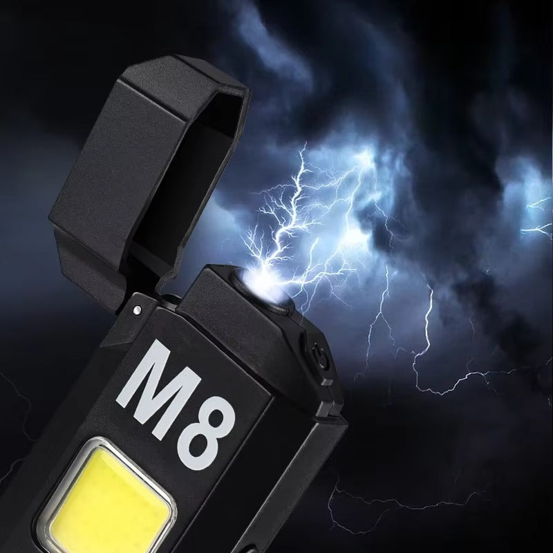 Dual Arc Type-C Rechargeable Electric Lighter With LED Flashlight