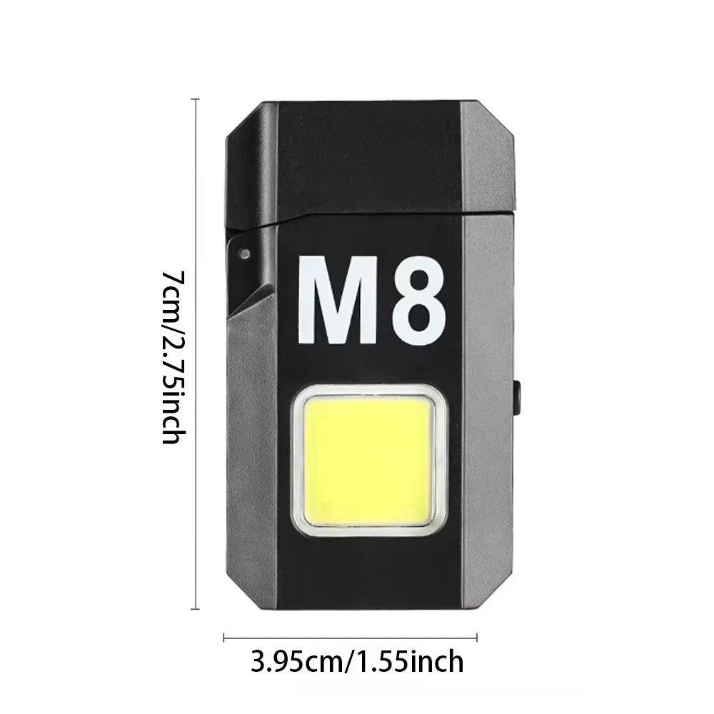 Dual Arc Type-C Rechargeable Electric Lighter With LED Flashlight