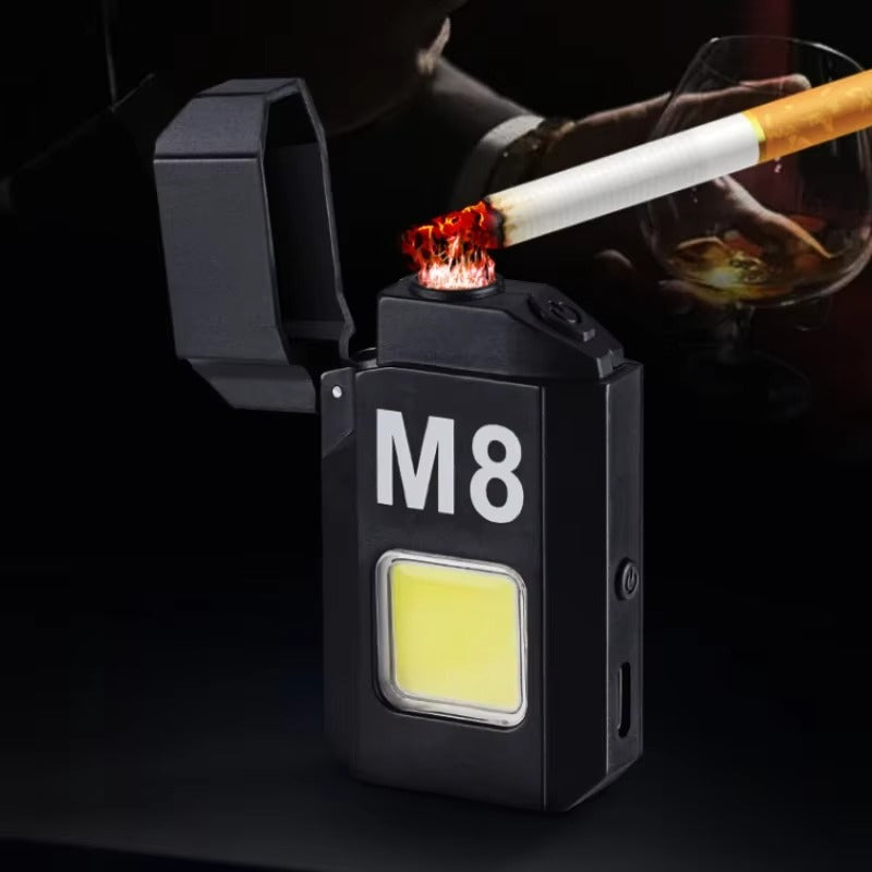 Dual Arc Type-C Rechargeable Electric Lighter With LED Flashlight