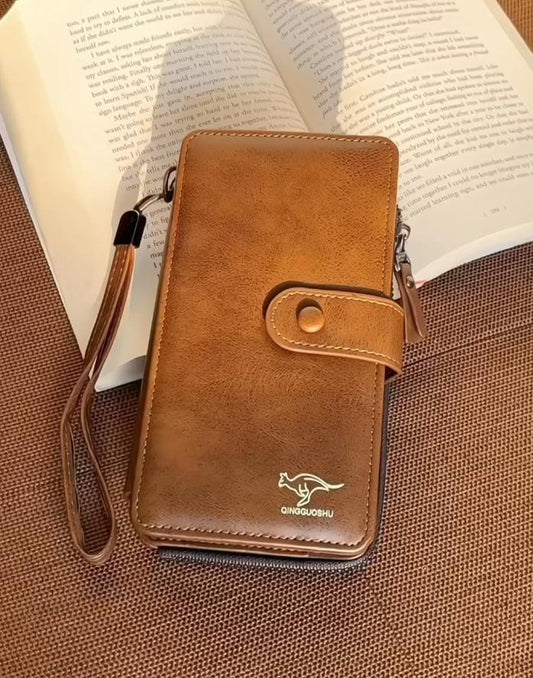 Long Leather Wallet for Unisex