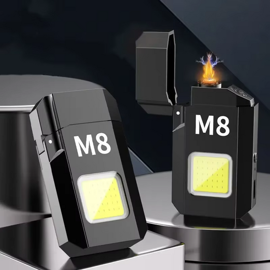 Dual Arc Type-C Rechargeable Electric Lighter With LED Flashlight